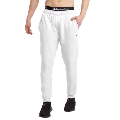 Men's Champion® Fleece Powerblend Jogger Pants -Clearance Sales Store 2491741 White