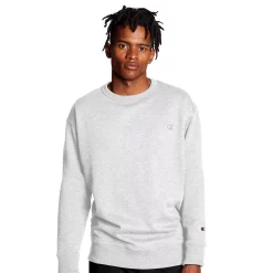Men's Champion® Fleece Powerblend Sweatshirt -Clearance Sales Store 2874625 Silver
