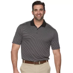 Big & Tall Grand Slam Off Course Regular-Fit Striped Performance Golf Polo -Clearance Sales Store 3114981 Caviar