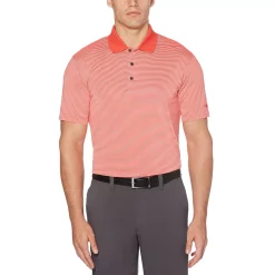 Big & Tall Grand Slam Off Course Regular-Fit Striped Performance Golf Polo -Clearance Sales Store 3114981 Cayenne