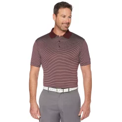 Big & Tall Grand Slam Off Course Regular-Fit Striped Performance Golf Polo -Clearance Sales Store 3114981 Fig