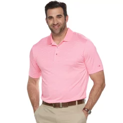Big & Tall Grand Slam Off Course Regular-Fit Striped Performance Golf Polo -Clearance Sales Store 3114981 Flamingo Pink