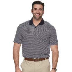 Big & Tall Grand Slam Off Course Regular-Fit Striped Performance Golf Polo -Clearance Sales Store 3114981 True Navy