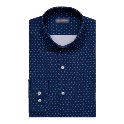 Men's Van Heusen Slim-Fit Traveler Hidden Button-Down Collar Dress Shirt -Clearance Sales Store 3117049 Space Blue