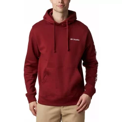Men's Columbia Viewmont II Logo Graphic Hoodie -Clearance Sales Store 3227611 Red Jasper