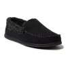 Men's Dearfoams Eli Microsuede Moccasin Slippers 2 Men's Dearfoams Eli Microsuede Moccasin Slippers -Clearance Sales Store 3427390 Black