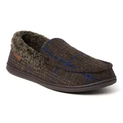 Men's Dearfoams Eli Microsuede Moccasin Slippers -Clearance Sales Store 3427390 Brown Plaid