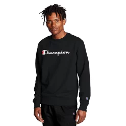 Men's Champion® Powerblend Fleece Sweatshirt -Clearance Sales Store 3614978 Black Black