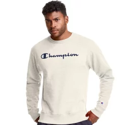Men's Champion® Powerblend Fleece Sweatshirt -Clearance Sales Store 3614978 Oatmeal Heather