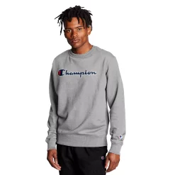 Men's Champion® Powerblend Fleece Sweatshirt -Clearance Sales Store 3614978 Oxford Gray