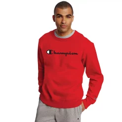Men's Champion® Powerblend Fleece Sweatshirt -Clearance Sales Store 3614978 Team Red Scarlet