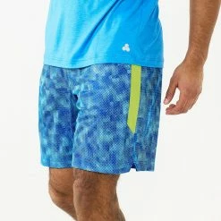 Men's Tek Gear® Printed Dry Tek Short -Clearance Sales Store 3929464 Azure Geo Squares