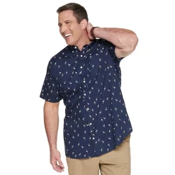 Big & Tall Sonoma Goods For Life® Poplin Button-Down Shirt -Clearance Sales Store 3974513 Flamingo Dance