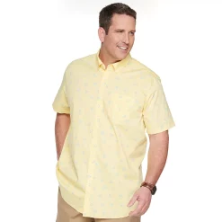 Big & Tall Sonoma Goods For Life® Poplin Button-Down Shirt -Clearance Sales Store 3974513 Lemon Print