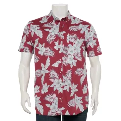 Big & Tall Sonoma Goods For Life® Poplin Button-Down Shirt -Clearance Sales Store 3974513 Mauve Tropical Print
