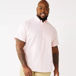Big & Tall Sonoma Goods For Life® Poplin Button-Down Shirt -Clearance Sales Store 3974513 Subtle Rose