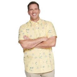 Big & Tall Sonoma Goods For Life® Poplin Button-Down Shirt -Clearance Sales Store 3974513 Tropical Yellow