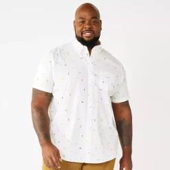 Big & Tall Sonoma Goods For Life® Poplin Button-Down Shirt -Clearance Sales Store 3974513 White Paddleboards
