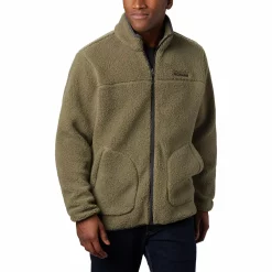 Men's Columbia Rugged Ridge II Sherpa Fleece Jacket -Clearance Sales Store 4217685 Stone Green