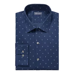 Men's Van Heusen Slim-Fit Stain Shield Spread-Collar Dress Shirt -Clearance Sales Store 4227399 Prussian Blue