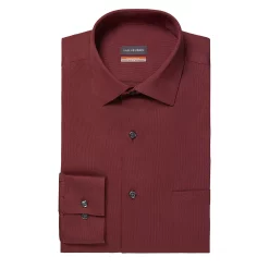 Men's Van Heusen Regular-Fit Stain Shield Spread-Collar Dress Shirt -Clearance Sales Store 4227846 Dark Red