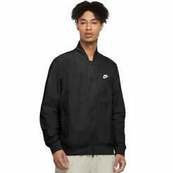Men's Nike Woven Players Jacket -Clearance Sales Store 4254066 Black White