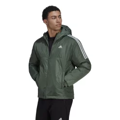 Men's adidas Core Insulated Hooded Jacket -Clearance Sales Store 4323243 Green Oxide