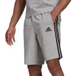 Men's adidas 3-Stripe Jersey Shorts -Clearance Sales Store 4485657 Medium Gray Black