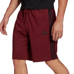 Men's adidas 3-Stripe Jersey Shorts -Clearance Sales Store 4485657 Shadow Red
