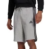 Big & Tall adidas 3-Stripe Fleece Shorts