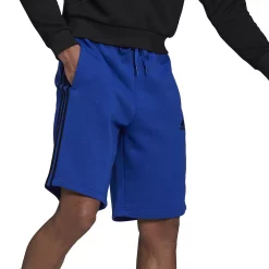 Big & Tall adidas 3-Stripe Fleece Shorts -Clearance Sales Store 4650226 Team Royal Blue