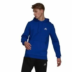 Men's adidas Feel Cozy Pullover Fleece Hoodie -Clearance Sales Store 4882714 Bold Blue White