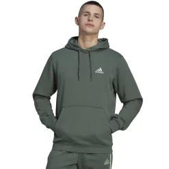 Men's adidas Feel Cozy Pullover Fleece Hoodie -Clearance Sales Store 4882714 Green Oxide