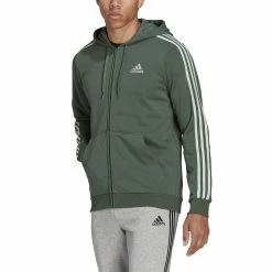 Men's adidas Essential Full-Zip Fleece Hoodie -Clearance Sales Store 4883022 ALT5