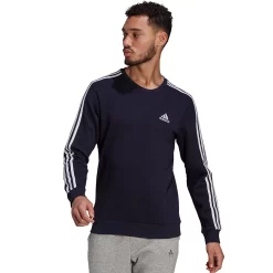 Men's adidas Essential Fleece Crew Sweatshirt -Clearance Sales Store 4884390 Legend Ink White