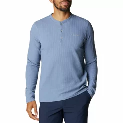 Men's Columbia Pine Peak Waffle Henley -Clearance Sales Store 4898094 Bluestone