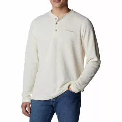 Men's Columbia Pine Peak Waffle Henley -Clearance Sales Store 4898094 Chalk