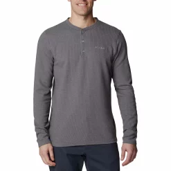 Men's Columbia Pine Peak Waffle Henley -Clearance Sales Store 4898094 City Gray