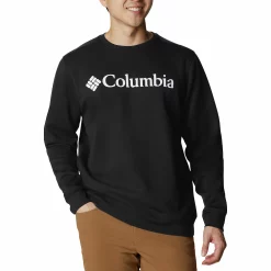 Men's Columbia Trek Fleece Crew -Clearance Sales Store 4898503 Black White