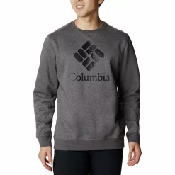 Men's Columbia Trek Fleece Crew -Clearance Sales Store 4898503 Charcoal Heather