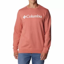 Men's Columbia Trek Fleece Crew -Clearance Sales Store 4898503 Dark Coral