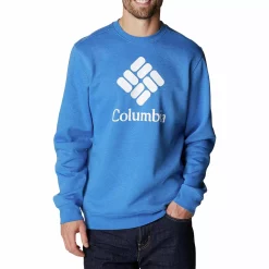 Men's Columbia Trek Fleece Crew -Clearance Sales Store 4898503 Indigo