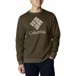 Men's Columbia Trek Fleece Crew -Clearance Sales Store 4898503 Olive Green