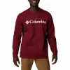 Men's Columbia Trek Fleece Crew -Clearance Sales Store 4898503 Red Jasper