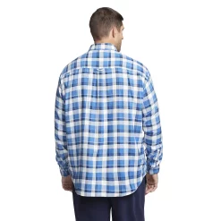 Big & Tall IZOD Classic-Fit Plaid Flannel Button-Down Shirt -Clearance Sales Store 4921478 ALT
