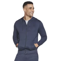 Men's Skechers® Pique Full Zip Hoodie -Clearance Sales Store 4981367 Blue Iris