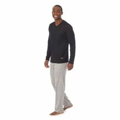 Men's Cuddl Duds® Far-Infrared Enhance Pajama V-Neck Tee 15 Men's Cuddl Duds® Far-Infrared Enhance Pajama V-Neck Tee -Clearance Sales Store 4988584 ALT4