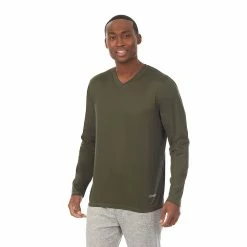 Men's Cuddl Duds® Far-Infrared Enhance Pajama V-Neck Tee