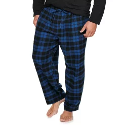 Big & Tall Sonoma Goods For Life® Flannel Pajama Pants -Clearance Sales Store 5001697 Blue Denim Black