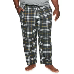 Big & Tall Sonoma Goods For Life® Flannel Pajama Pants -Clearance Sales Store 5001697 Gray Gold Cream